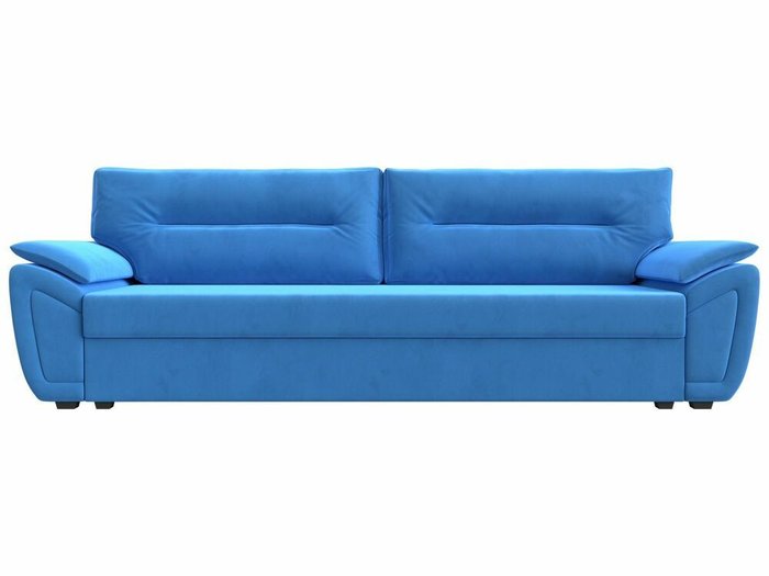 Прямой диван-кровать Нэстор Лайт голубого цвета - купить Прямые диваны по цене 31999.0