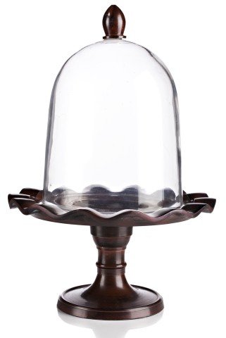 Сервировочный поднос с куполом Crystal Dome Dark  - лучшие Подносы в INMYROOM