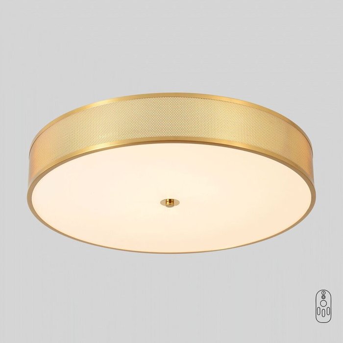 Потолочный светильник BUTTON PL40W LED (металл, цвет латунь) Потолочный светильник BUTTON PL40W LED (металл, цвет латунь)