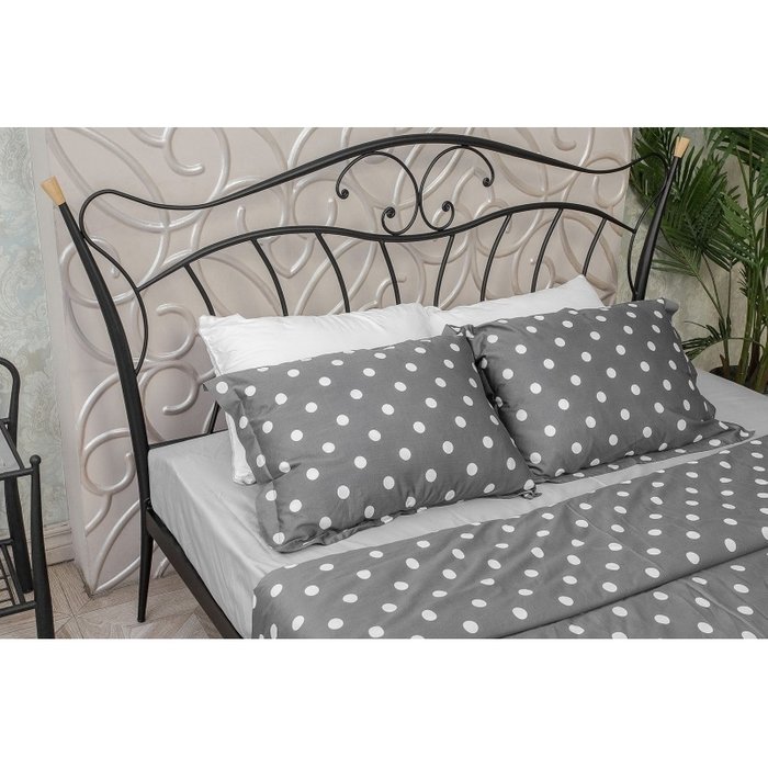 Кровать двуспальная Mila 160х200 черного цвета - лучшие Кровати для спальни в INMYROOM