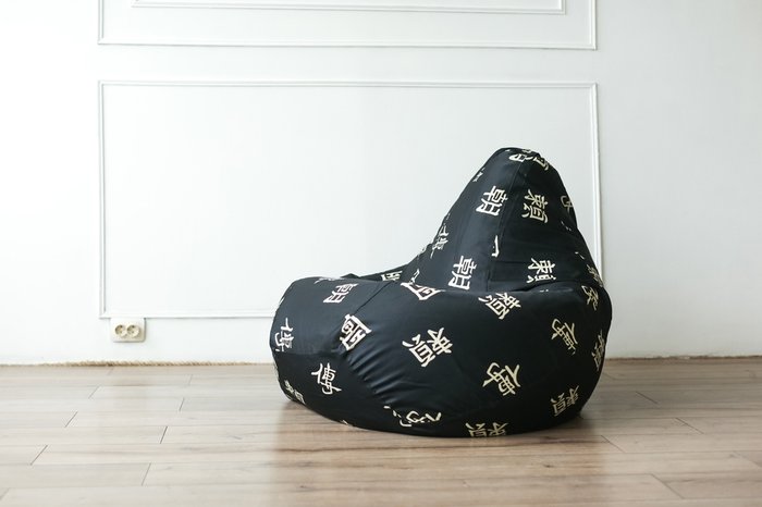 Кресло-мешок Груша 2XL Черный Дракон в обивке из жаккарда - купить Бескаркасная мебель по цене 4690.0 Кресло-мешок Груша 2XL Черный Дракон в обивке из жаккарда - купить Бескаркасная мебель по цене 4690.0