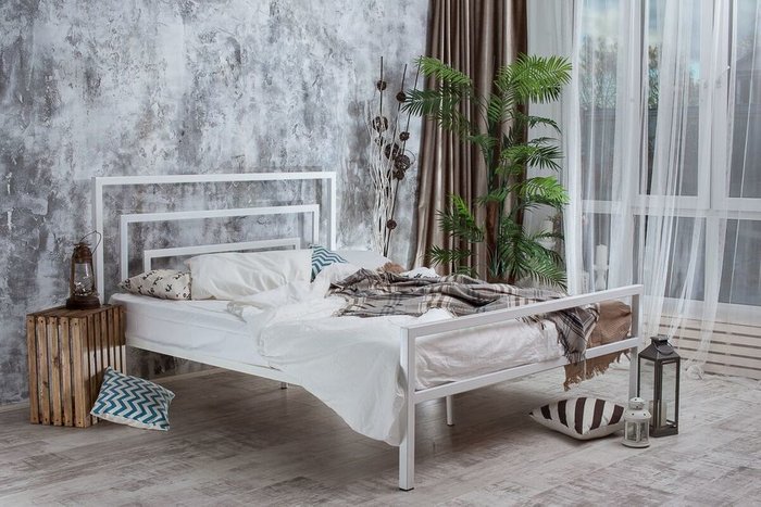 Кровать  Атланта 1.8 в стиле лофт  180х200 - купить Кровати для спальни по цене 23990.0