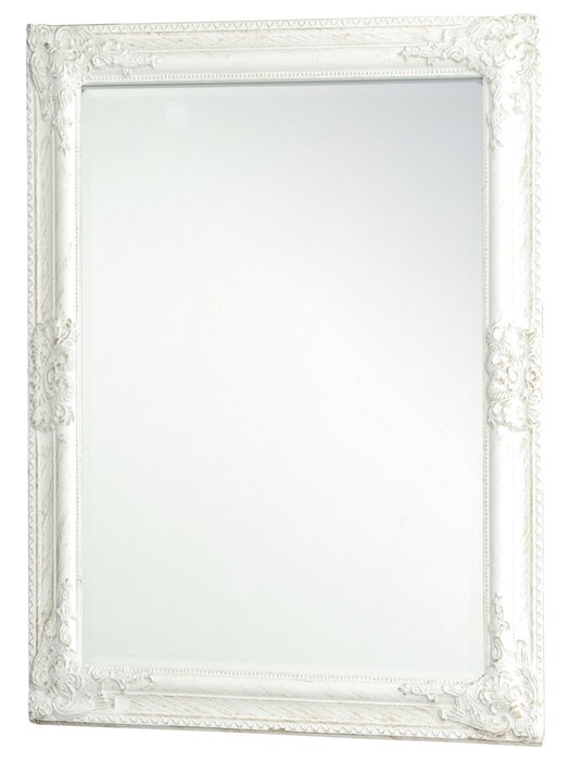 Настенное зеркало Antique в раме белого цвета  