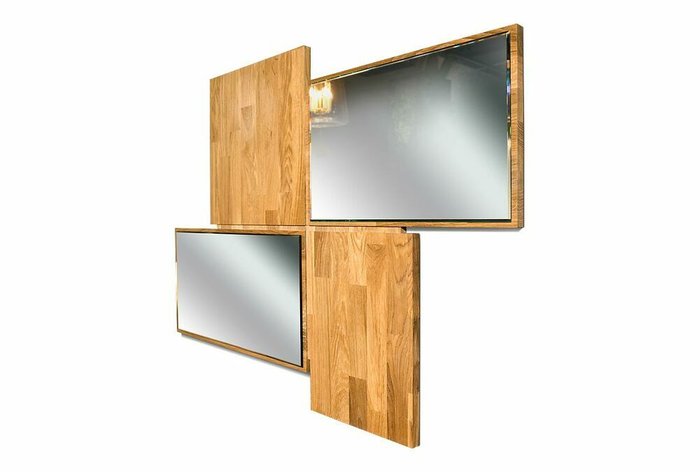 Зеркало настенное Ирвинг в раме светло-коричневого цвета - купить Настенные зеркала по цене 27904.0