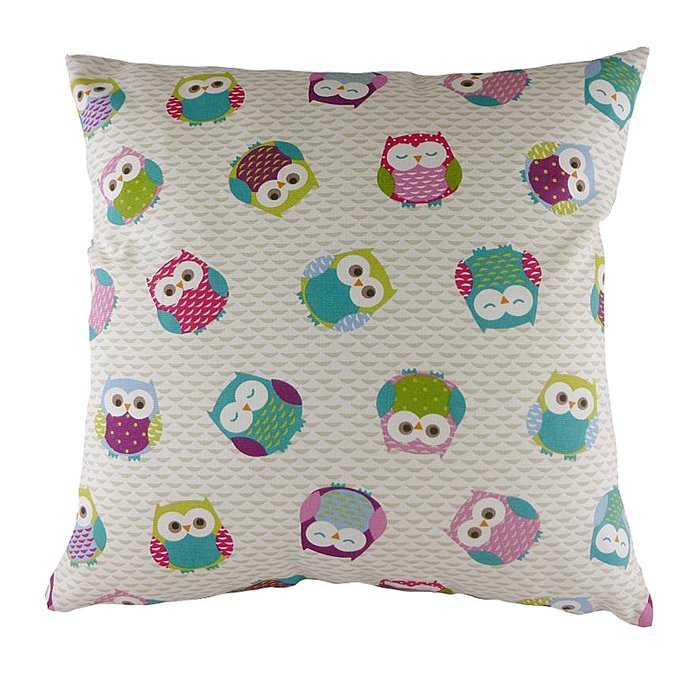   Подушка с принтом Owl Print Pink