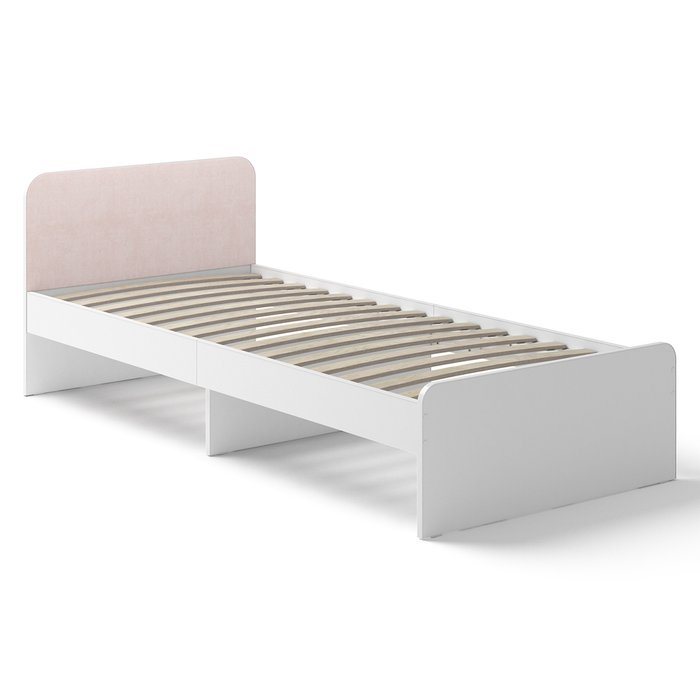 Кровать c ортопедическим основанием Хедвиг 90х200 розового цвета - купить Одноярусные кроватки по цене 11500.0