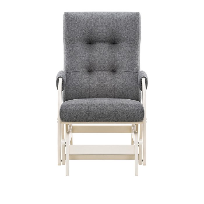 Кресло-маятник Спринг серо-бежевого цвета - купить Интерьерные кресла по цене 20120.0