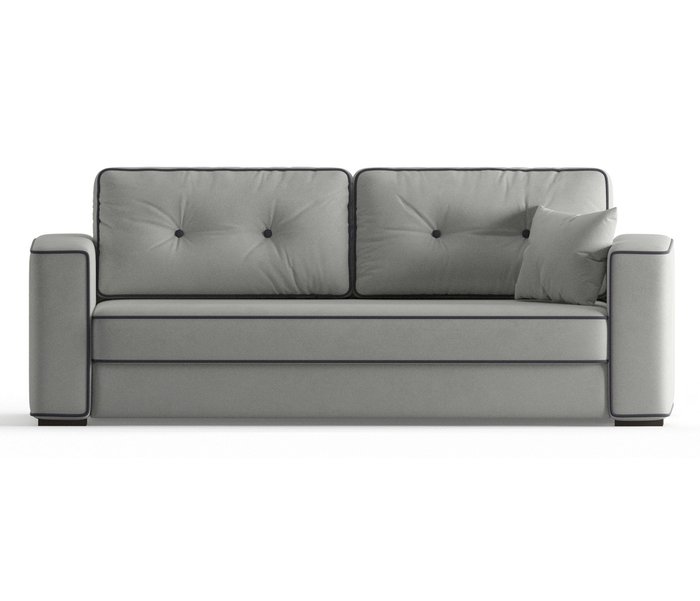 Диван-кровать Аваллон в обивке из велюра светло-серого цвета - купить Прямые диваны по цене 36790.0