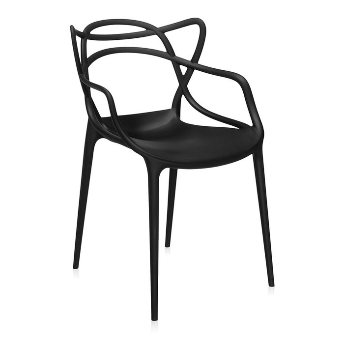 Кресло Kartell Masters из термопластика черного цвета - купить Обеденные стулья по цене 17170.0