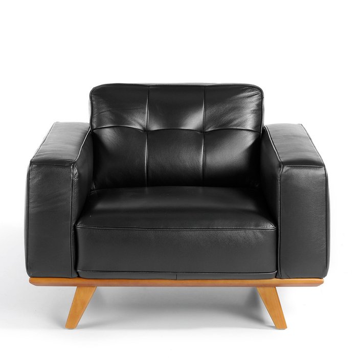 Кожаное кресло из черной кожи - купить Интерьерные кресла по цене 301990.0