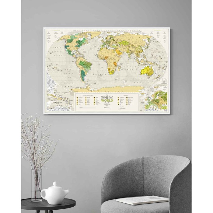 Карта travel map geograghy world - лучшие Декор стен в INMYROOM