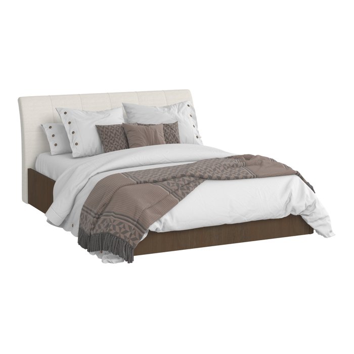 Кровать Сиена 160х200 с изголовьем молочного цвета и подъемным механизмом - лучшие Кровати для спальни в INMYROOM