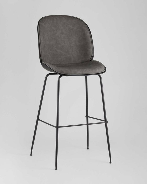 Стул барный Beetle PU серого цвета - купить Барные стулья по цене 12990.0