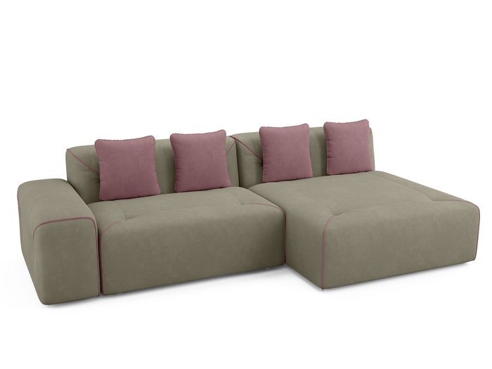 Угловой диван-кровать Portu серо-бежевого цвета - купить Угловые диваны по цене 81900.0