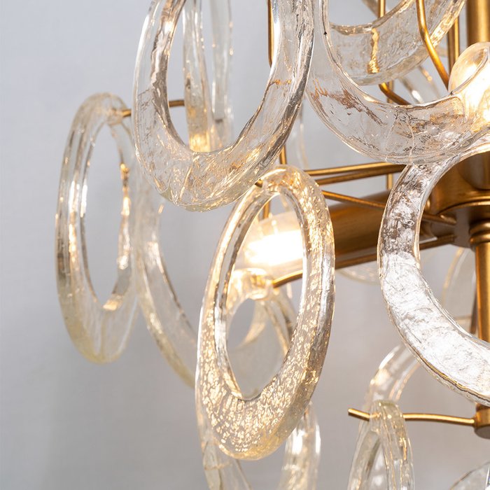 Подвесная люстра Normana Chandelier со стеклянными подвесками  - лучшие Подвесные люстры в INMYROOM