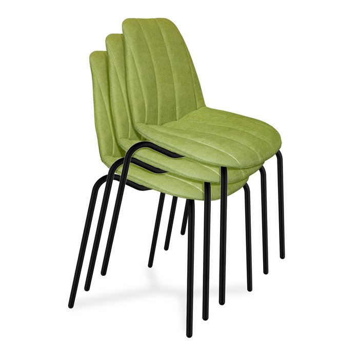 Стул обеденный Megrez зеленого цвета на металических ножках - купить Обеденные стулья по цене 5610.0