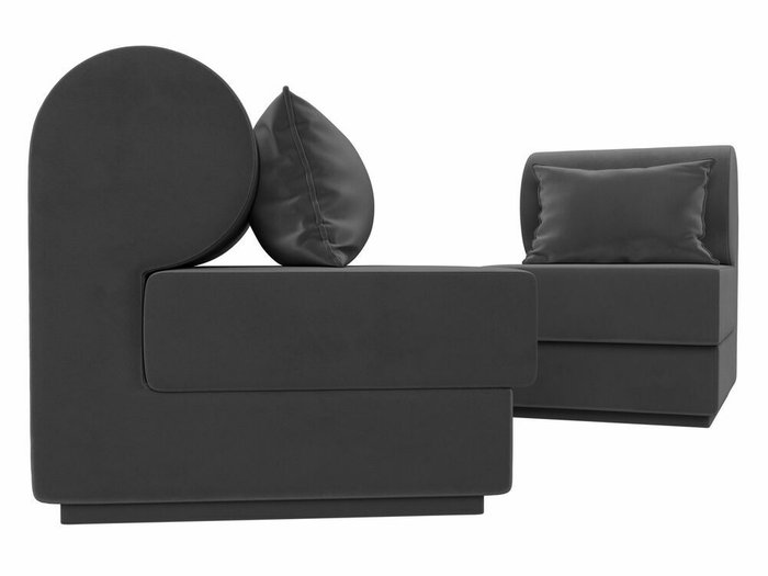 Набор из двух кресел Кипр серого цвета - лучшие Комплекты мягкой мебели в INMYROOM