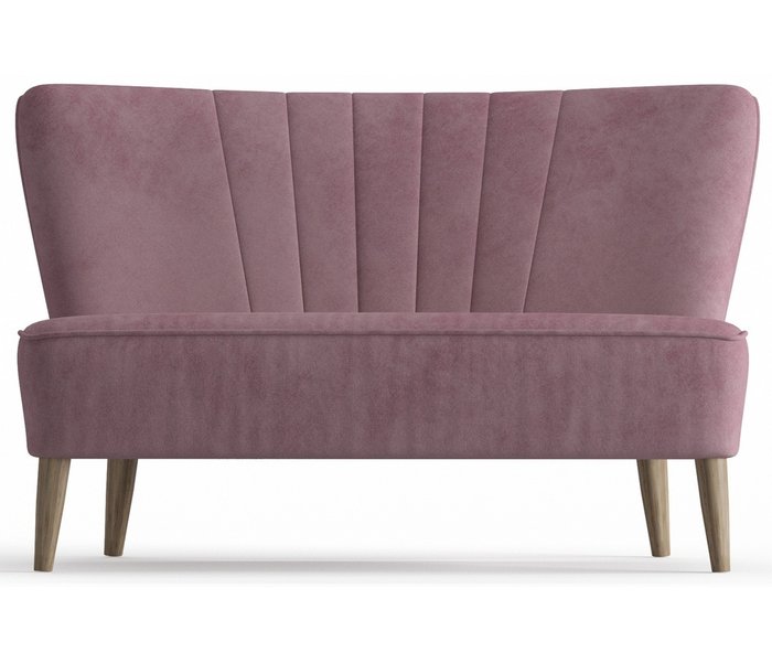 Диван из велюра Пальмира темно-розового цвета - купить Прямые диваны по цене 21990.0