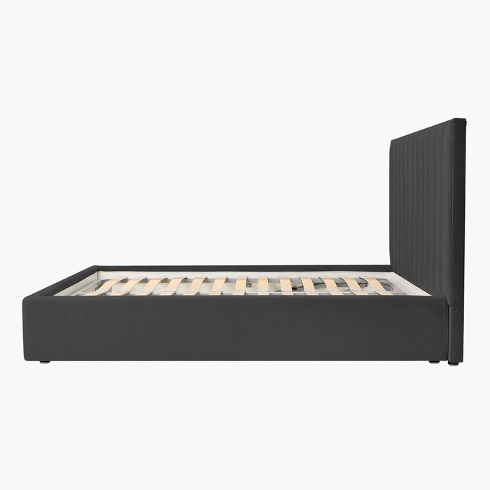 Кровать Vertical 200х200 графитового цвета без подъёмного механизма - купить Кровати для спальни по цене 36540