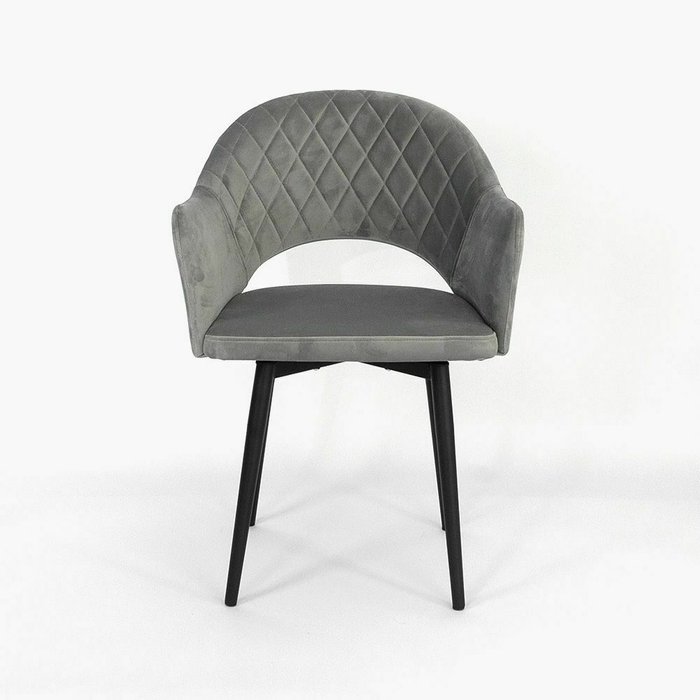 Стул вращающийся Белладжио Нью серого цвета с черными ножками - купить Обеденные стулья по цене 14990.0