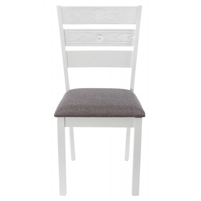 Обеденный стул Simol бело-серого цвета - лучшие Обеденные стулья в INMYROOM