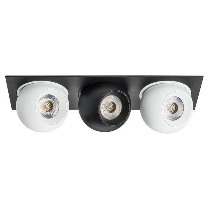 Светильник INTERO LED 9W*3 850LM*3 24G ЧЕРНЫЙ/БЕЛЫЙ 3000K (217537+217062+217072+217062) - лучшие Встраиваемые споты в INMYROOM Светильник INTERO LED 9W*3 850LM*3 24G ЧЕРНЫЙ/БЕЛЫЙ 3000K (217537+217062+217072+217062) - лучшие Встраиваемые споты в INMYROOM