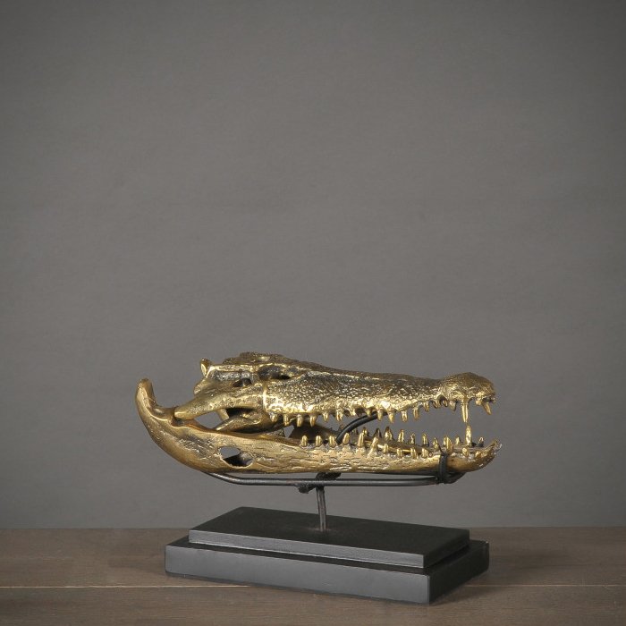 Статуэтка Ateliers C&S Davoy Gold Crocodile Head S  - лучшие Фигуры и статуэтки в INMYROOM