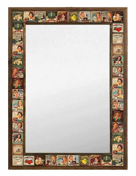 Настенное зеркало 53x73 с мозаикой из натурального камня Настенное зеркало 53x73 с мозаикой из натурального камня