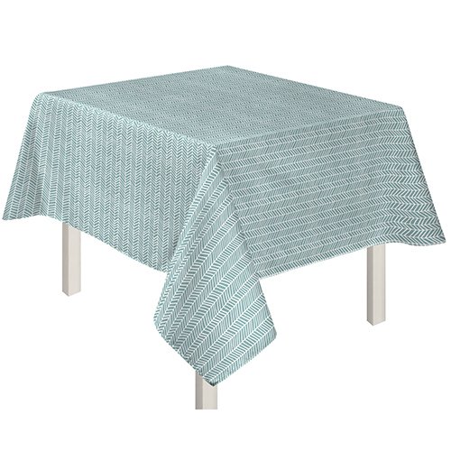 Скатерть 'Новый год' 145х145, рогожка, 100 % хлопок, 'Ёлочка (голубой)' - купить Скатерти по цене 821