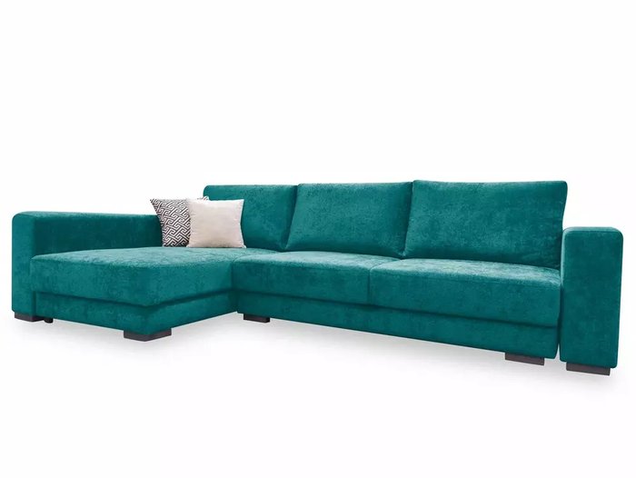 Угловой диван-кровать Мадрид бирюзового цвета  - купить Угловые диваны по цене 164070.0