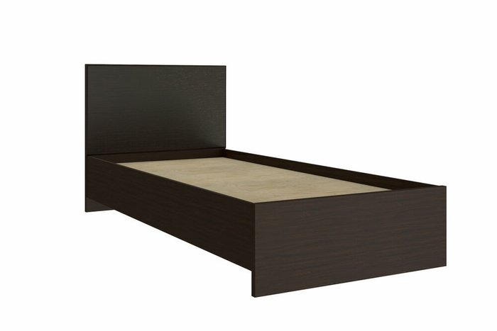 Кровать Анастасия 90х200 темно-коричневого цвета с изголовьем - лучшие Одноярусные кроватки в INMYROOM