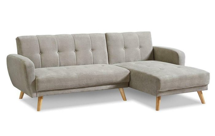 Угловой диван-кровать Christy серо-бежевого цвета - лучшие Угловые диваны в INMYROOM