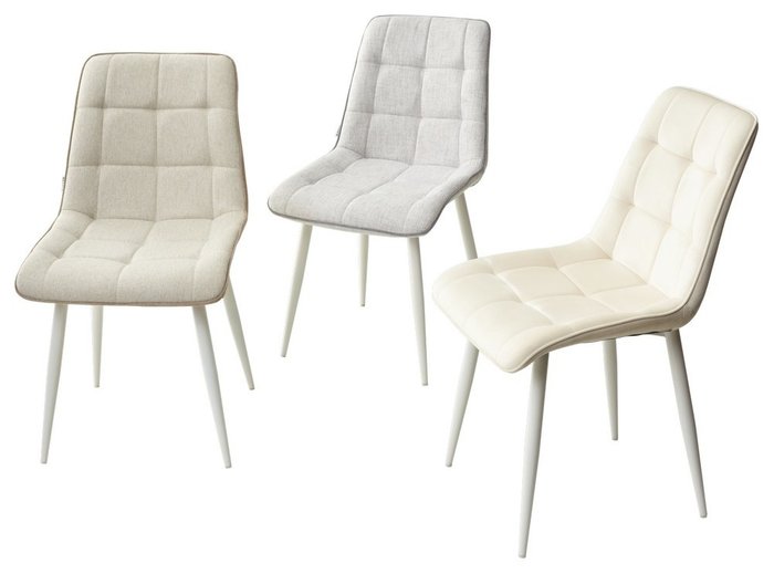 Стул Chic молочного цвета с белым каркасом - лучшие Обеденные стулья в INMYROOM
