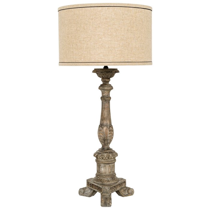 Настольная лампа Могадор с бежевым абажуром