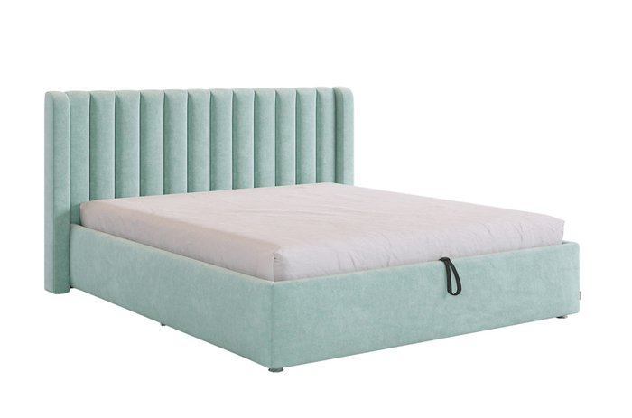 Кровать с подъемным механизмом Ева 160х200 бирюзового цвета