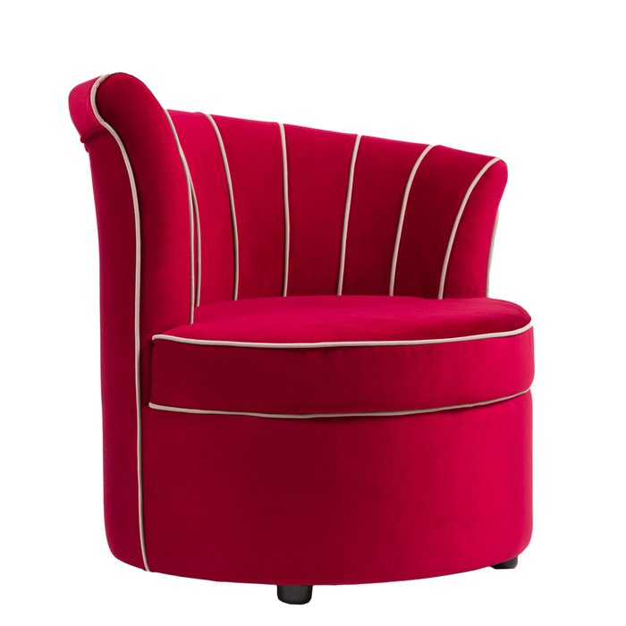 Кресло Shell красный велюр - купить Интерьерные кресла по цене 47000.0