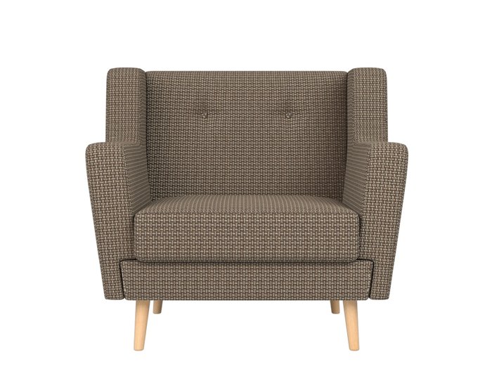 Кресло Брайтон коричнево-бежевого цвета - купить Интерьерные кресла по цене 23999.0