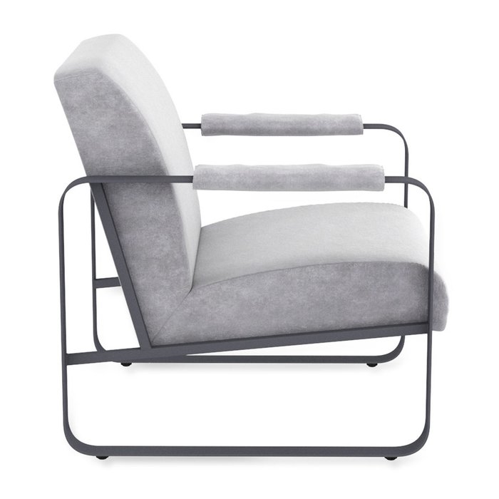 Кресло из замши Alfa серого цвета - купить Интерьерные кресла по цене 26690.0