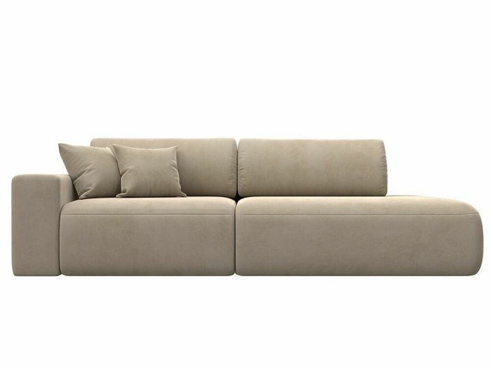 Диван-кровать Лига 036 Модерн бежевого цвета с левым подлокотником - купить Прямые диваны по цене 74999.0