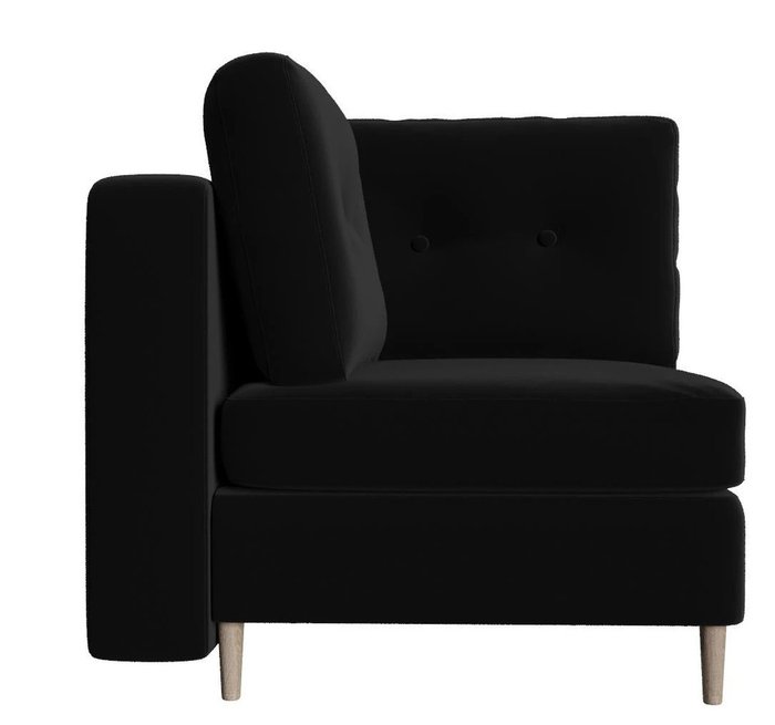 Модуль угловой сектор Белфаст черного цвета - купить Интерьерные кресла по цене 17931.0