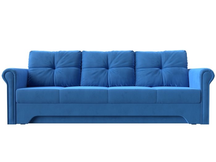 Прямой диван-кровать Европа темно-голубого цвета - купить Прямые диваны по цене 38999.0