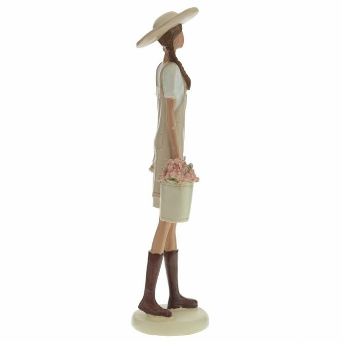 Фигурка декоративная Девушка бежевого цвета - купить Фигуры и статуэтки по цене 2689.0