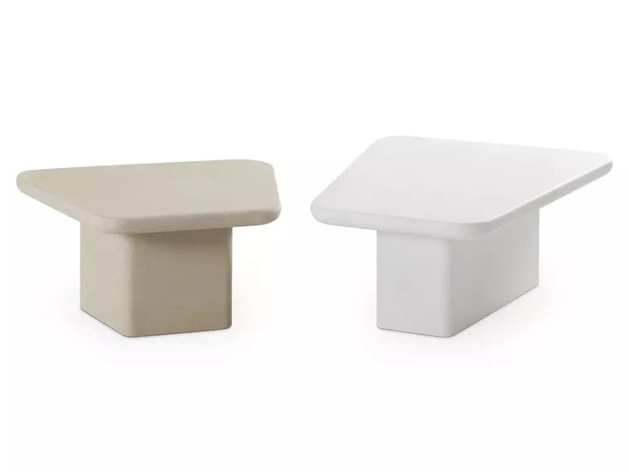 Набор из двух журнальных столиков Beto бело-бежевого цвета - купить Журнальные столики по цене 36800 Набор из двух журнальных столиков Beto бело-бежевого цвета - купить Журнальные столики по цене 36800