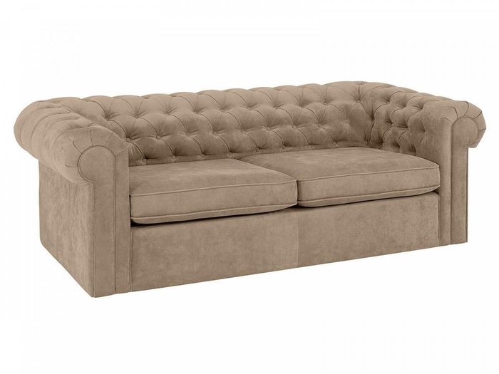 Диван-кровать Chesterfield коричневого цвета - купить Прямые диваны по цене 138780.0