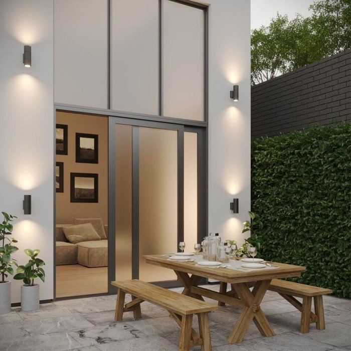 Архитектурный светильник Street 370988 (алюминий, цвет черный) - лучшие Настенные уличные светильники в INMYROOM