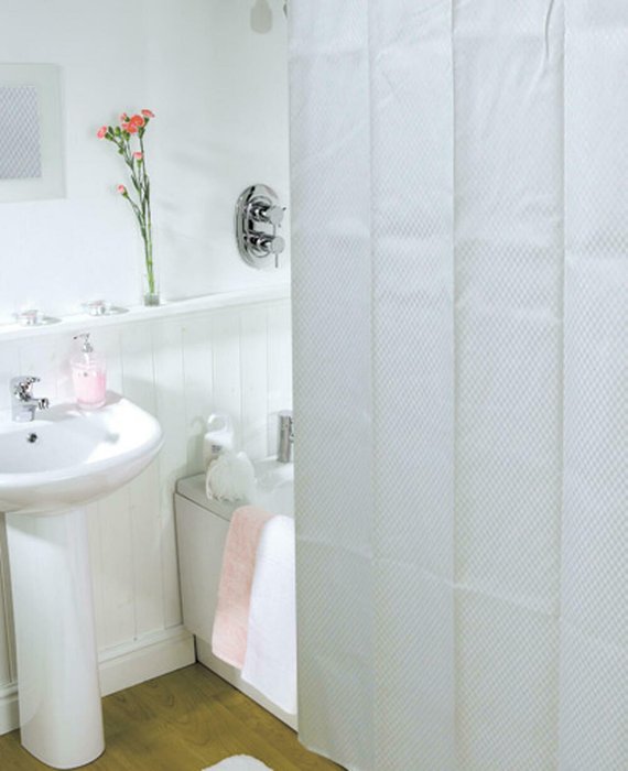 Штора для ванных комнат Square белый - купить Шторки для душа по цене 2229.0