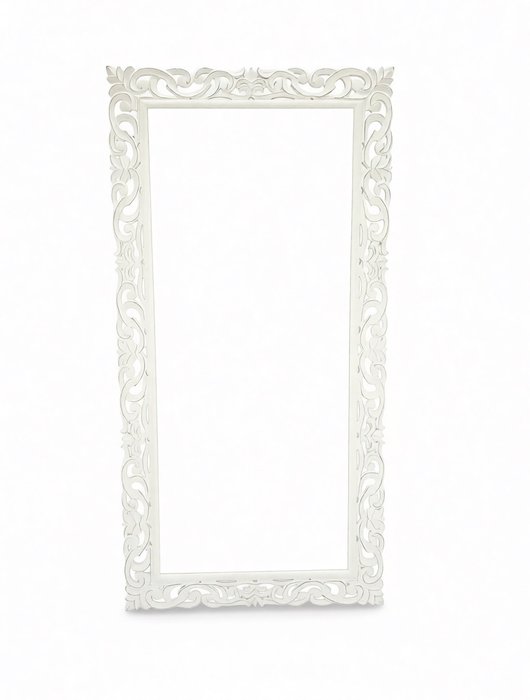 Настенное зеркало White Classic в белой раме Настенное зеркало White Classic в белой раме