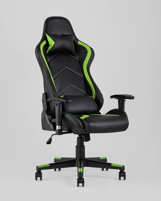 Кресло игровое Top Chairs Cayenne черно-зеленого цвета - купить Офисные кресла по цене 9980.0