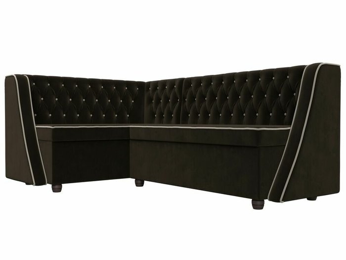 Кухонный угловой диван Лофт коричневого цвета левый угол - лучшие Угловые диваны в INMYROOM