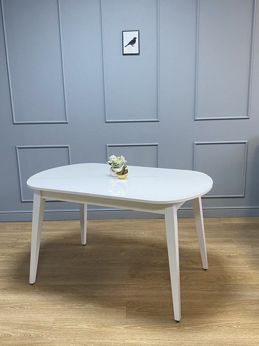 Раздвижной обеденный стол 1300 М белого цвета - лучшие Обеденные столы в INMYROOM Раздвижной обеденный стол 1300 М белого цвета - лучшие Обеденные столы в INMYROOM